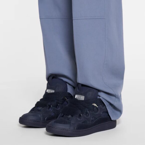 BNWT SS25 LANVIN LEATHER CURB SNEAKERS NAVY BLUE 40 & 41 - Picture 12 of 16
